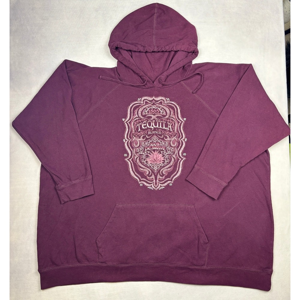 Torrid Tequila Blanco Graphic Hoodie Plum Burgundy Plus Size 6 6X 19178858